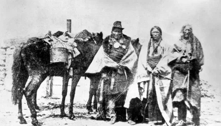 Cheyenne chiefs held as hostages by General Custer for the return of Mrs. Morgan and Mrs. White